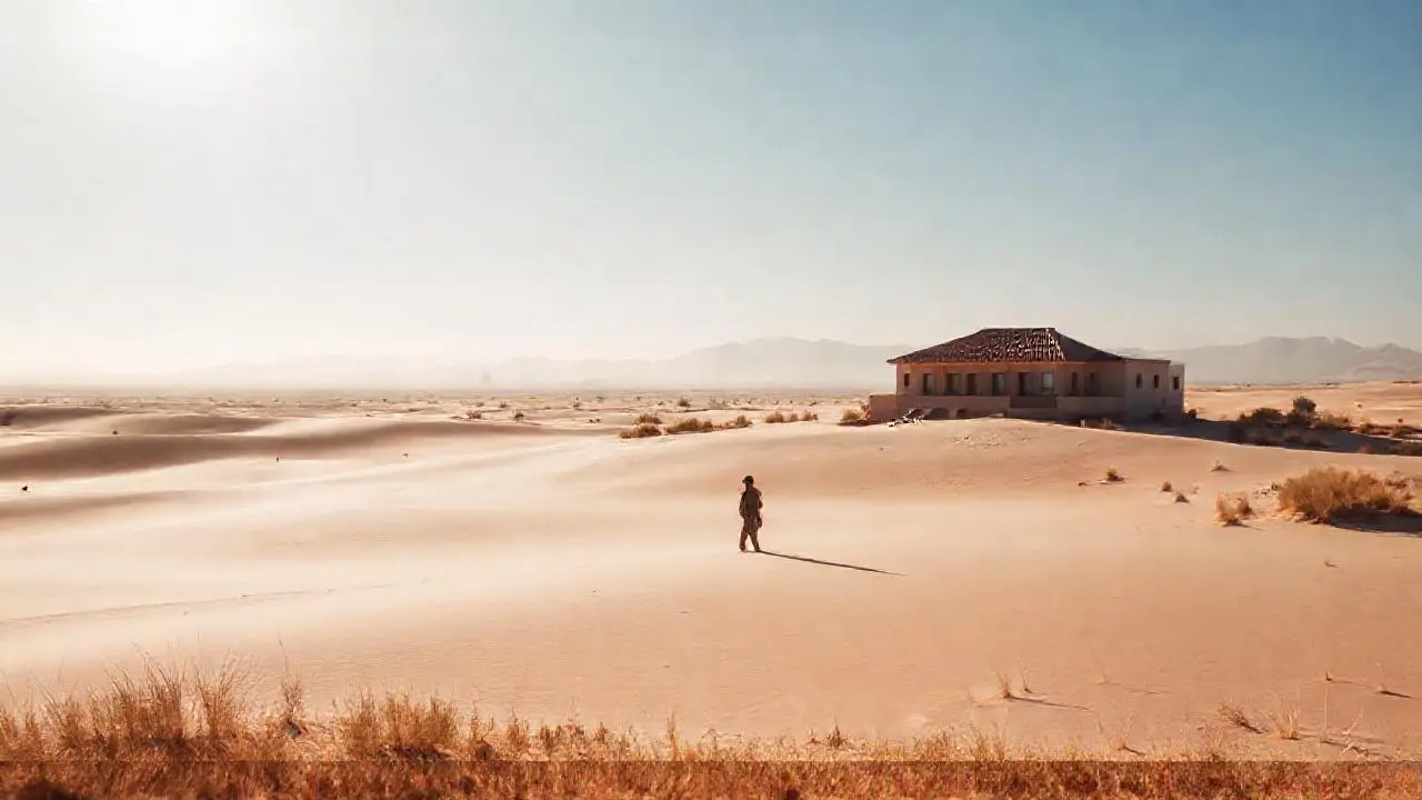 Desierto costero, luz suave y vastedad