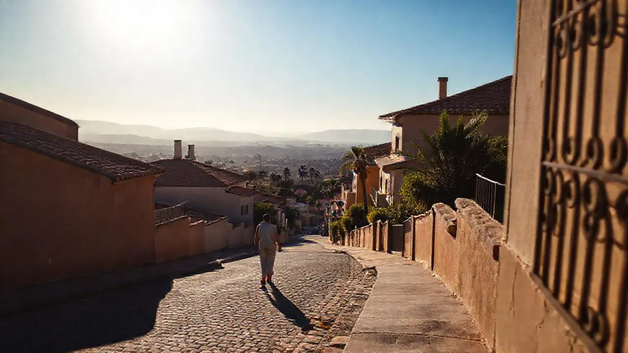 Paz y luz en un barrio tranquilo