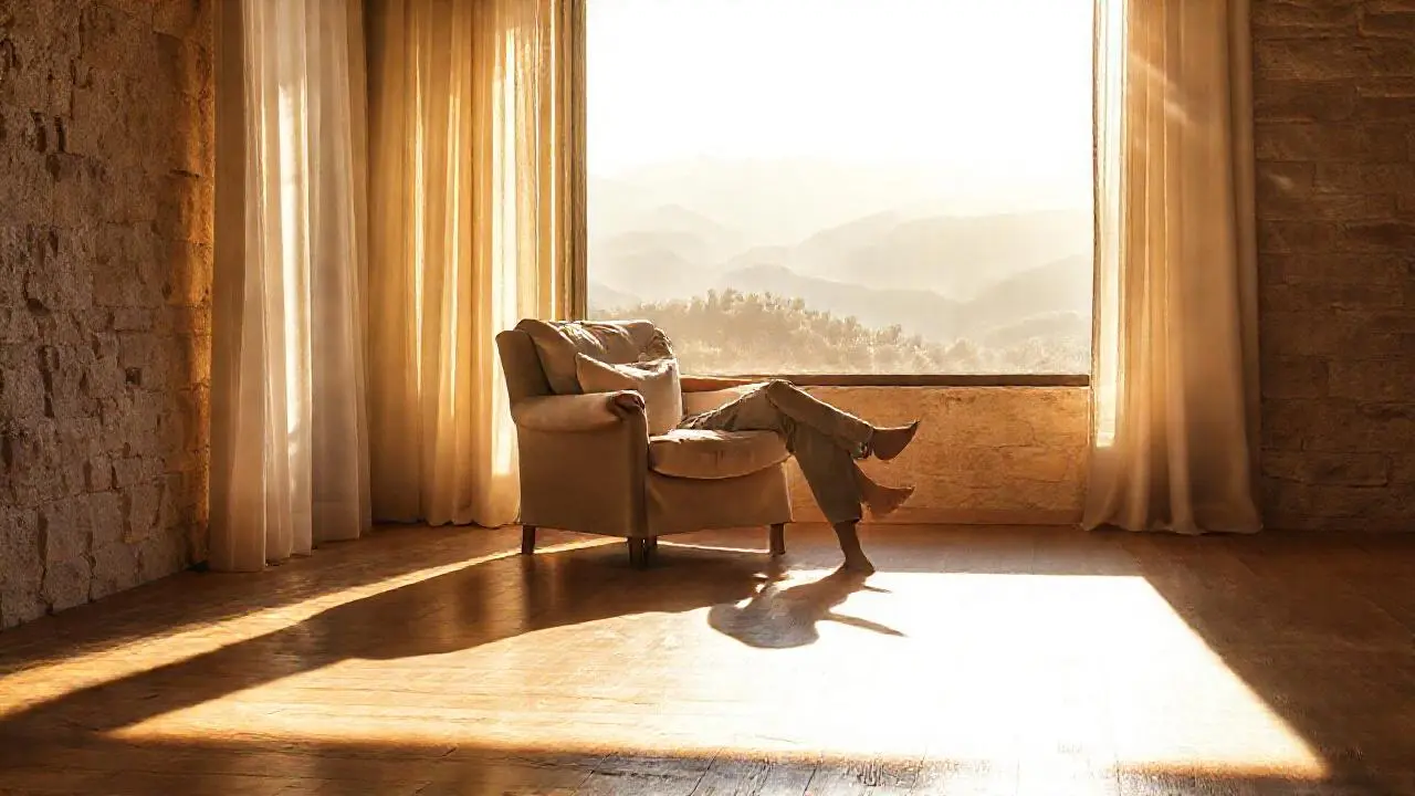 Paz y luz inundan un espacio sereno