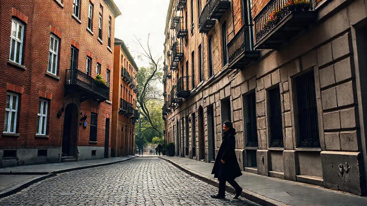 Calle antigua, ambiente tranquilo y realista