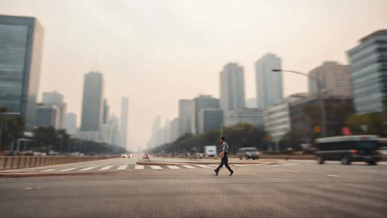 Ciudad urbana amplia y ligeramente difusa