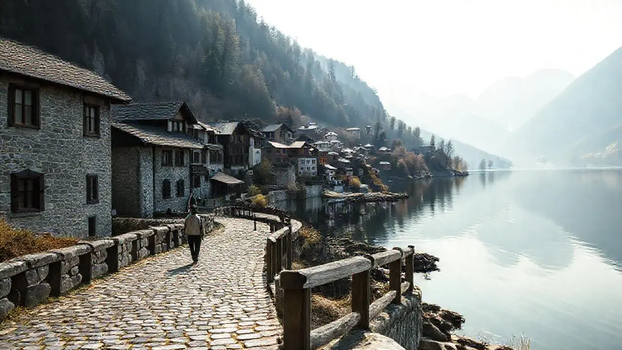 Paz alpina, reflejo en el lago