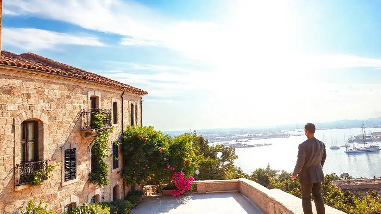 Escena tranquila, arquitectura y luz natural