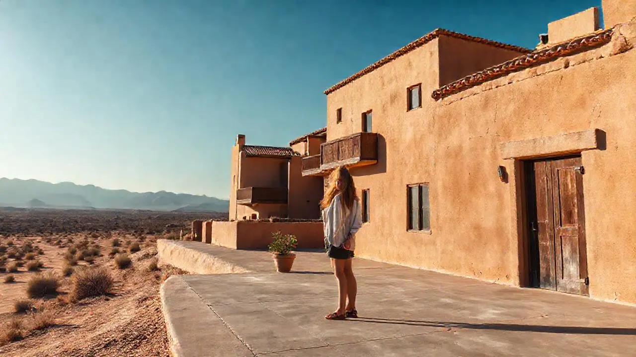 Escena soleada y tranquila en el desierto