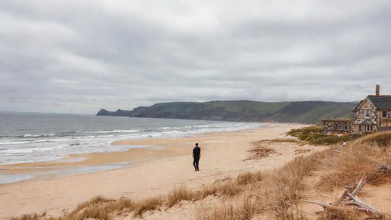 Paz y calma en una costa serena