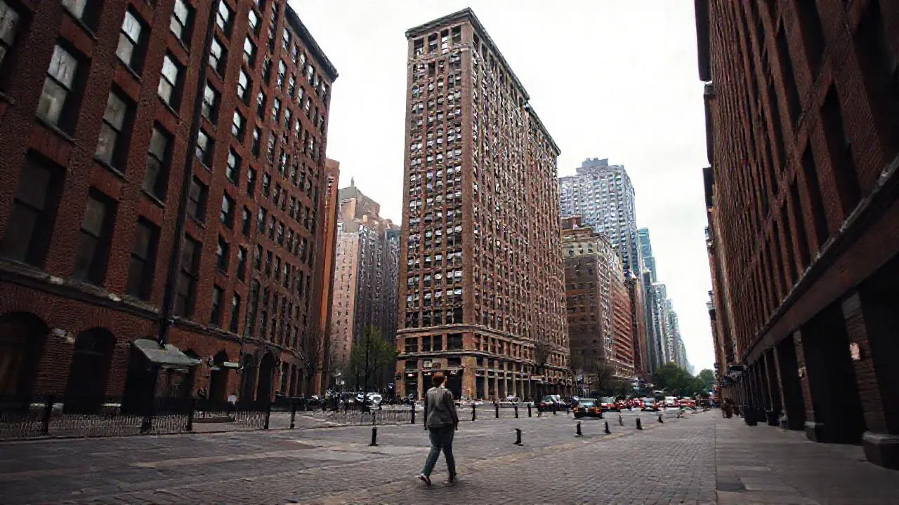 Ciudad urbana, ambiente brumoso y nostálgico