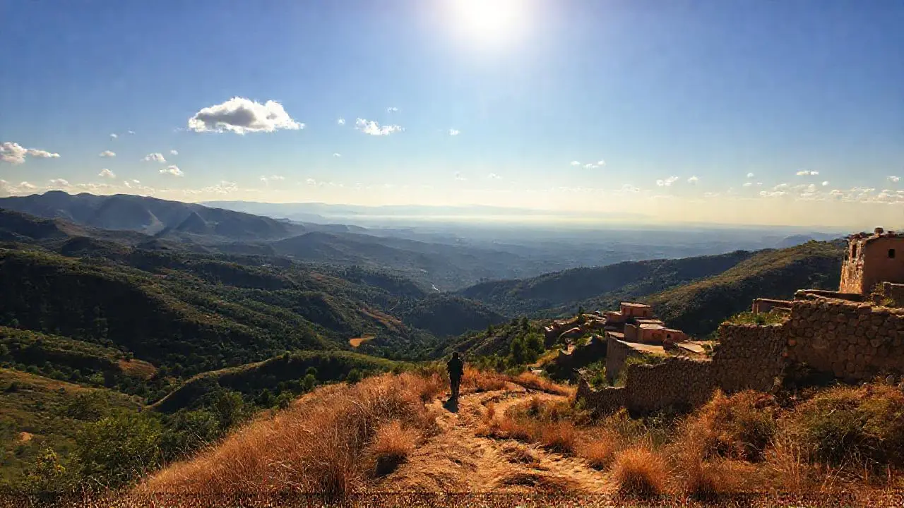 Paz rural, paisaje extenso y sereno