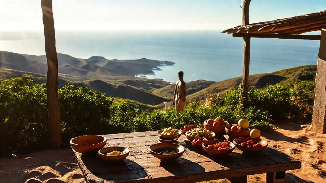 Escena costera serena y naturalista
