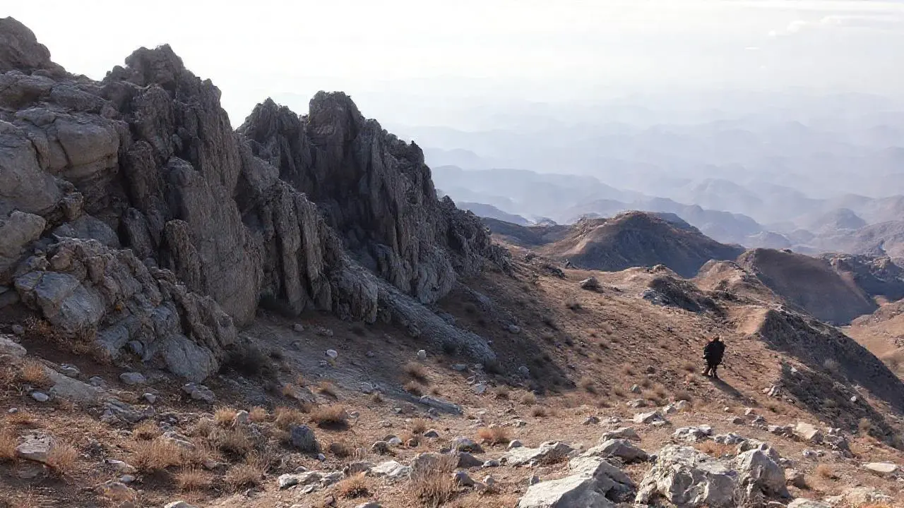 Paisaje árido, rocoso y vasto