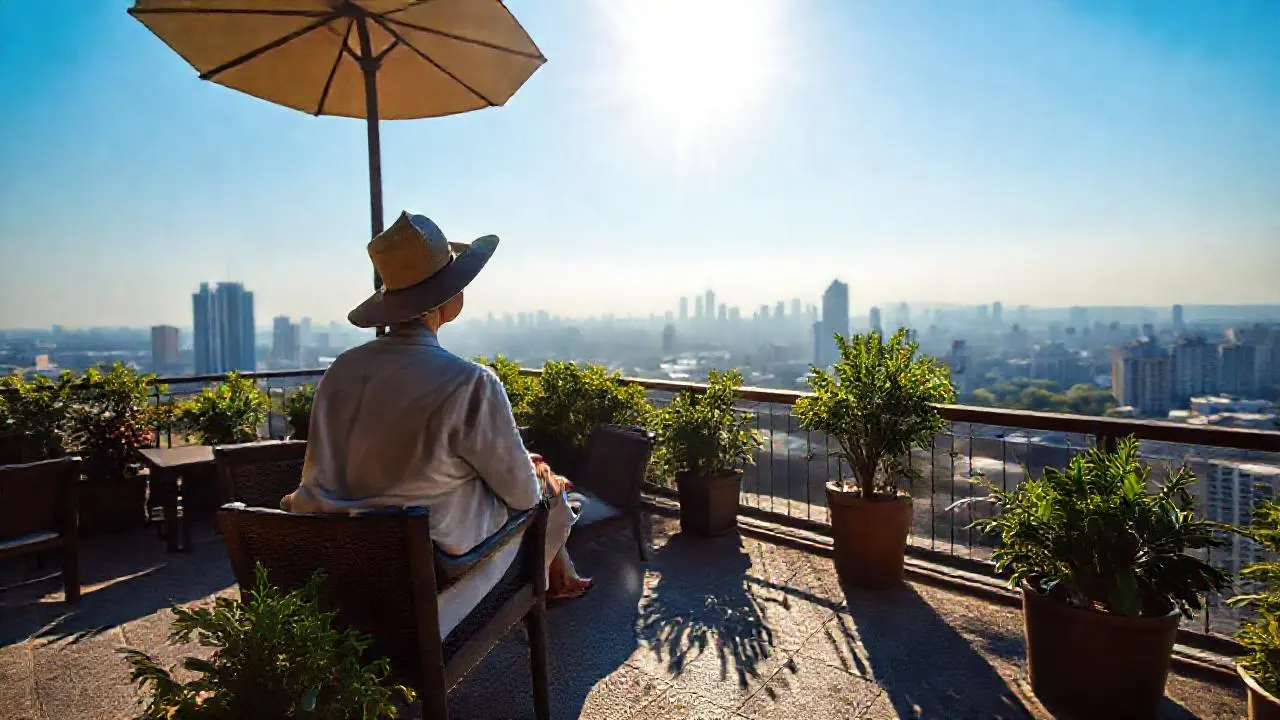 Ambiente urbano relajado y luminoso