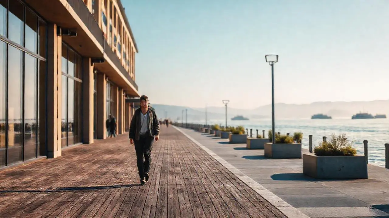 Paz serena en un paisaje costero