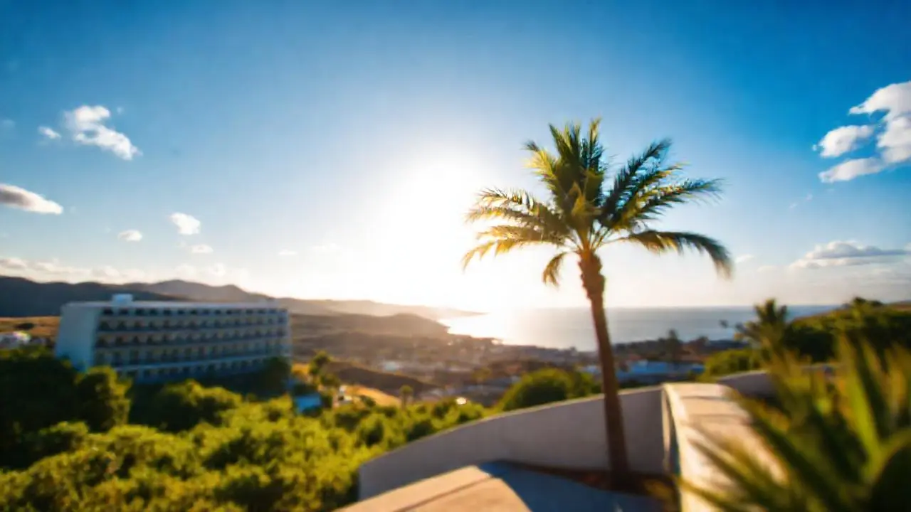 Un paisaje soleado, tranquilo y espacioso