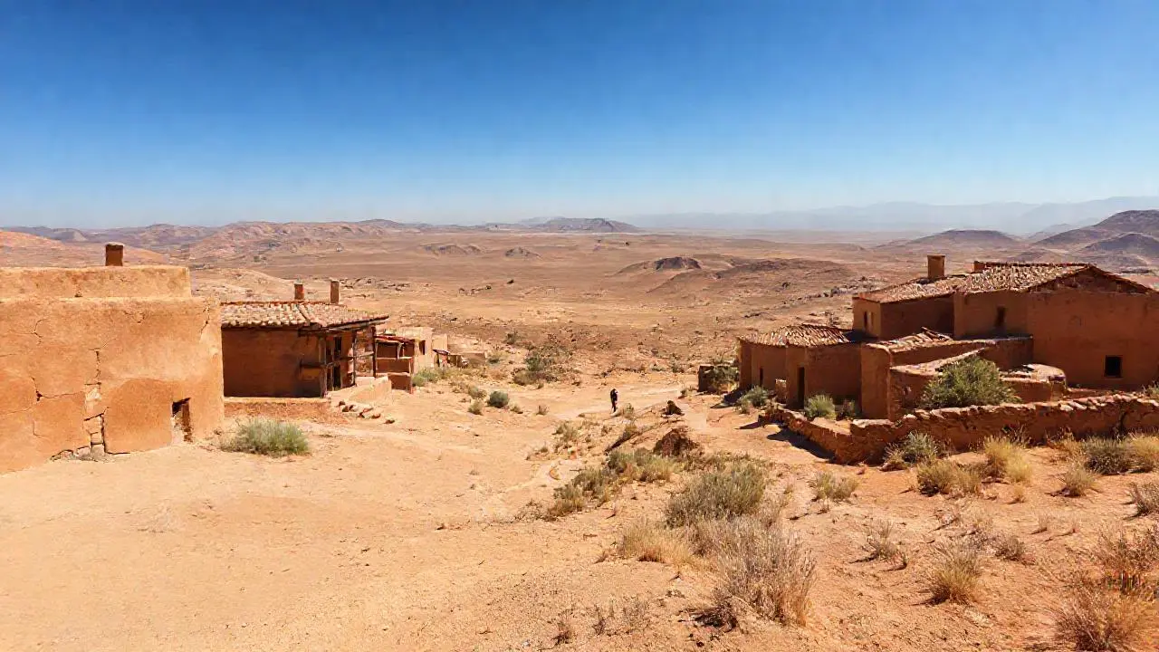 Paisaje árido, vasto y sereno