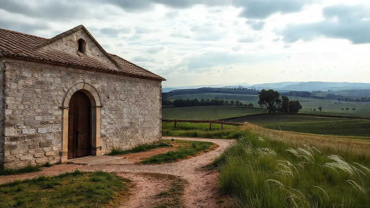 Paisaje rural español, tranquilo y sereno