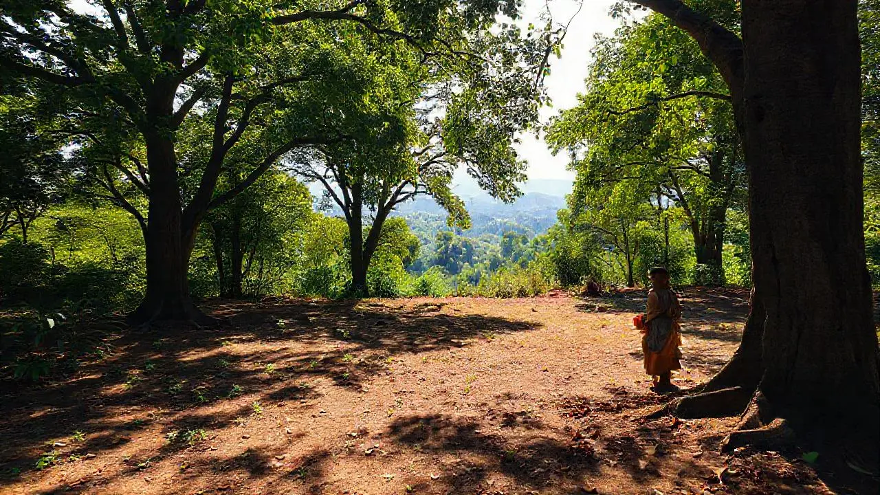 Paisaje natural sereno con una figura