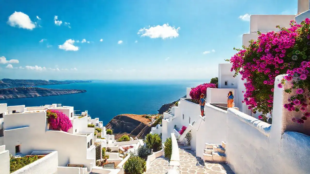 Paz mediterránea en un paisaje soleado