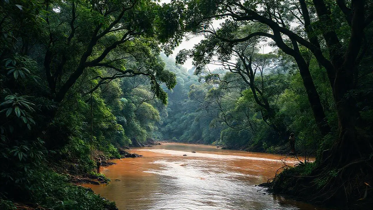Selva exuberante, húmeda y extensa