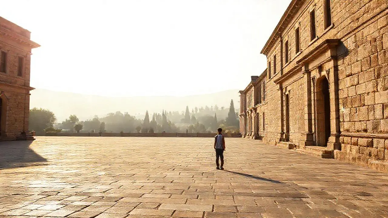 Escena urbana tranquila y naturalista