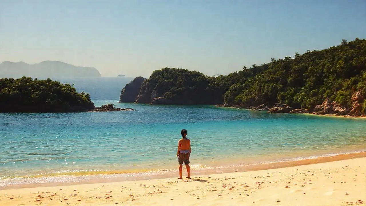 Tranquilidad tropical bajo un cielo vasto