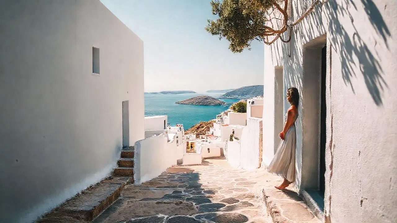 Paz mediterránea bajo la luz cálida