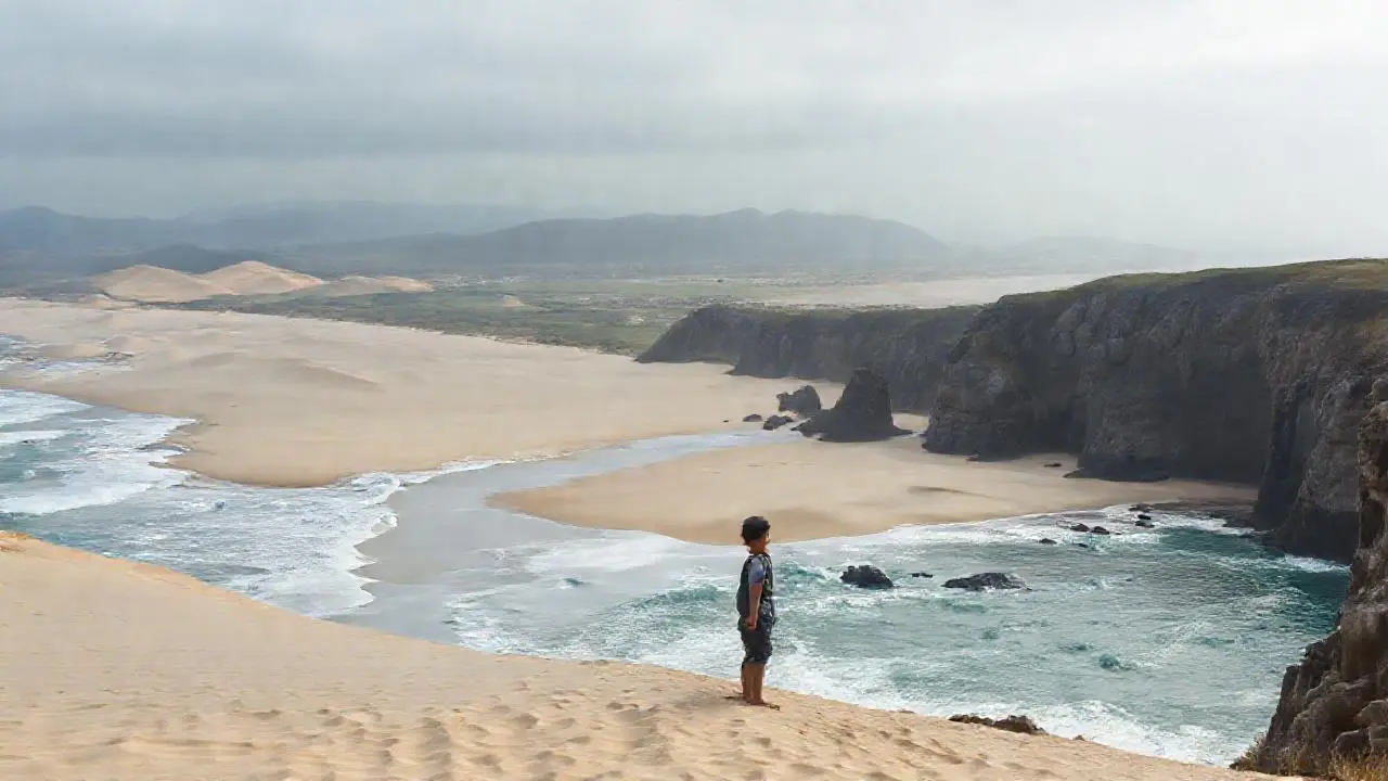 Paisaje costero tranquilo y sereno