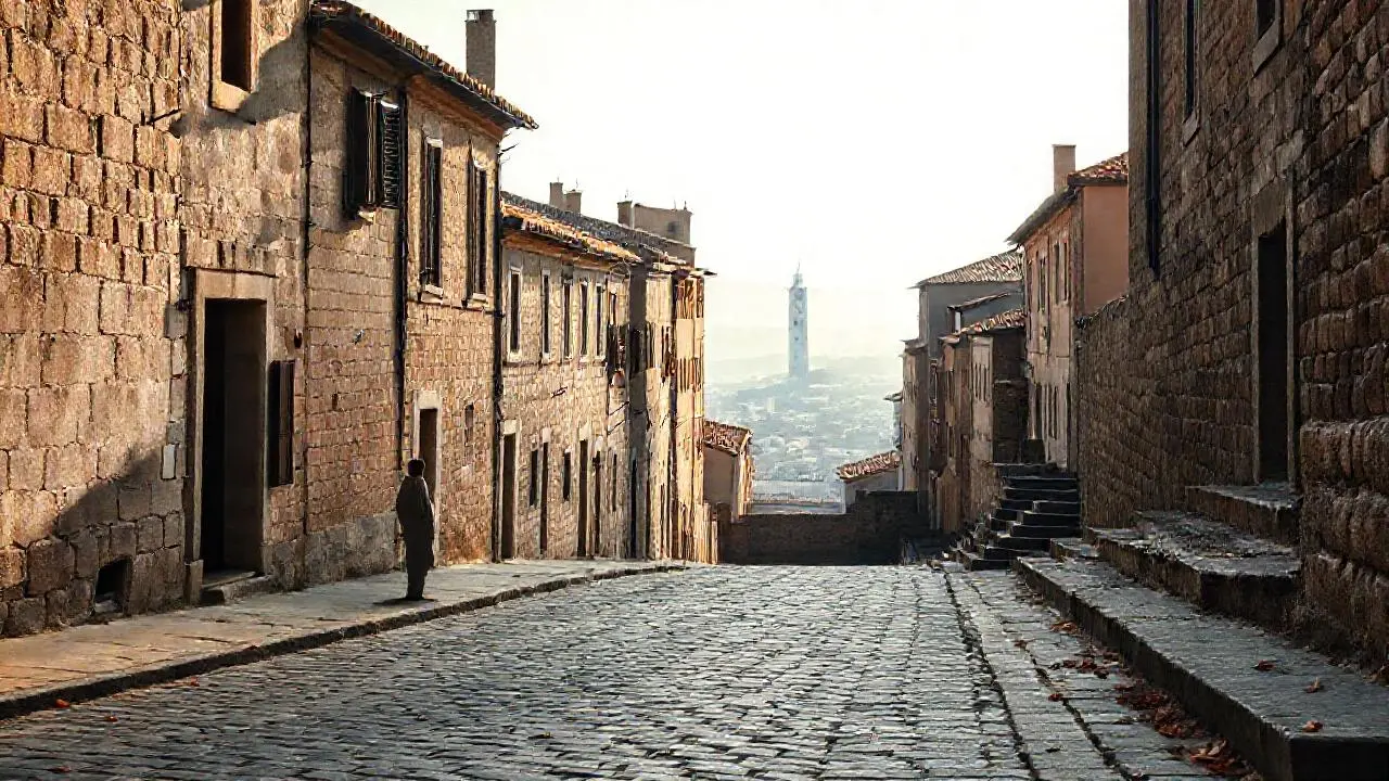 Tranquila escena urbana, llena de historia