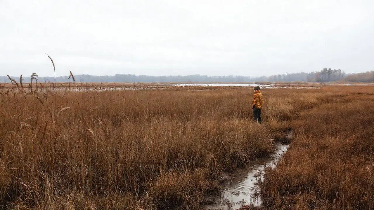 Paisaje húmedo, vasto y sereno