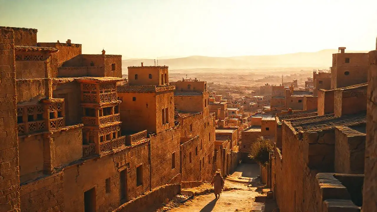 Antigua ciudad, tranquila y llena de luz