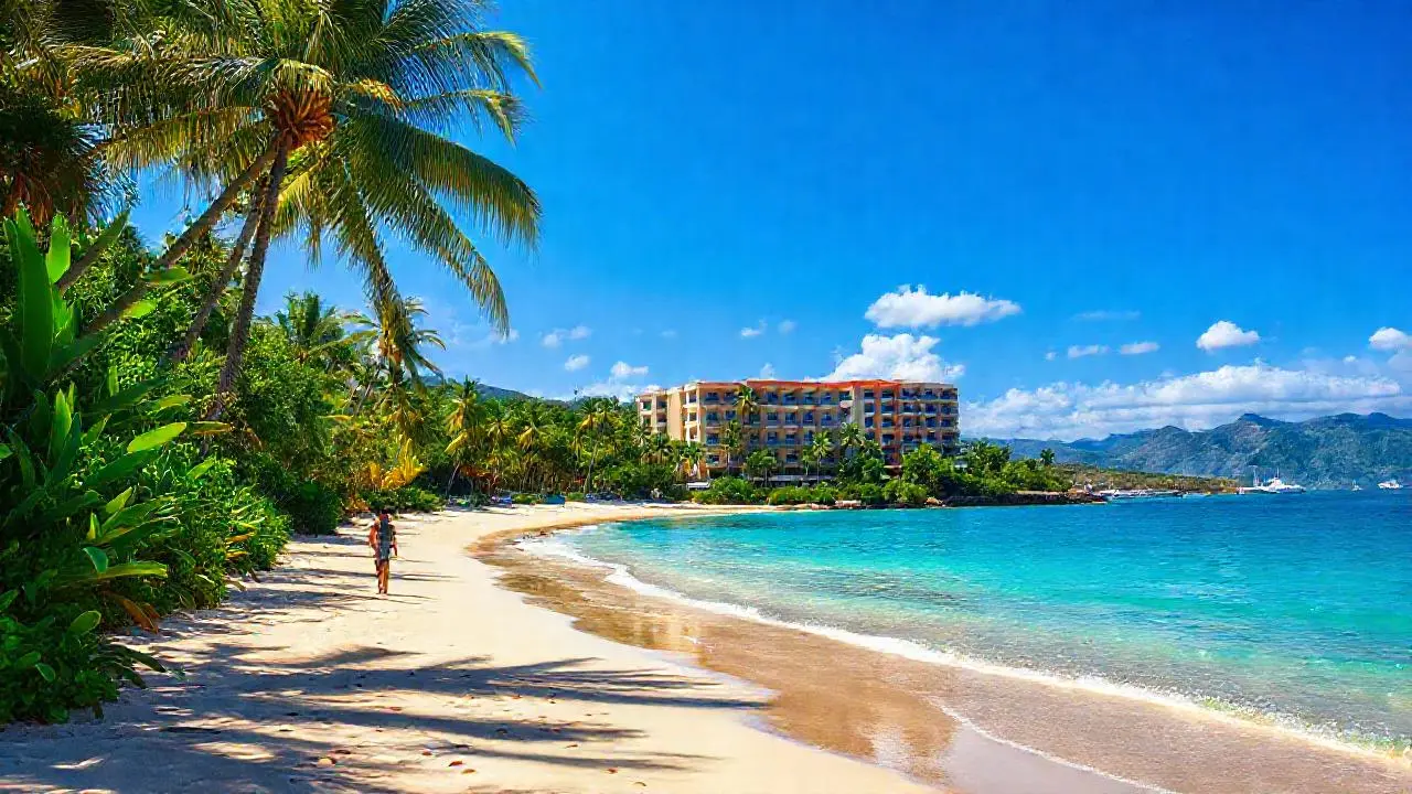 Playa tropical, calma y belleza natural