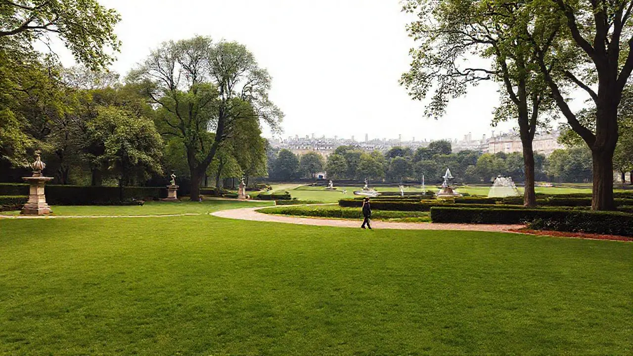 Paz serena en un jardín francés