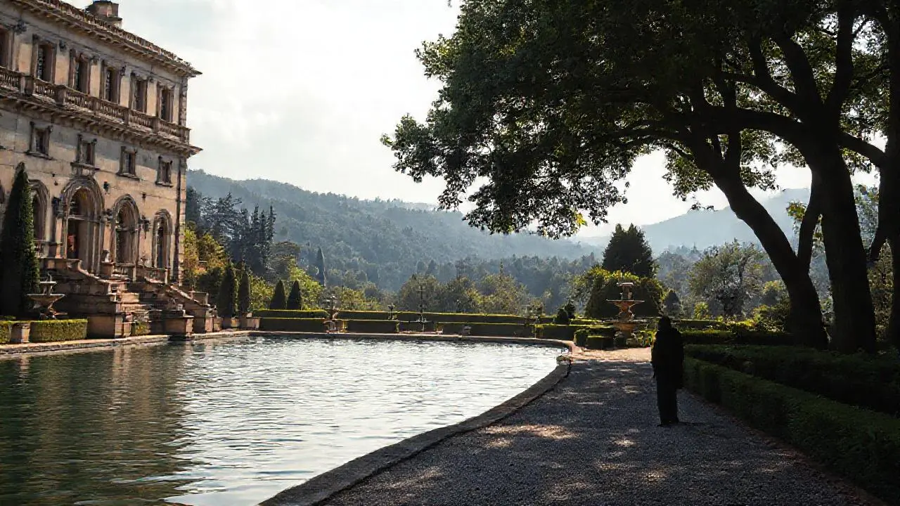 Paz serena en un jardín antiguo