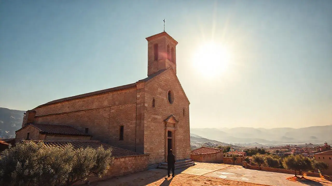 Paz rural, luz cálida y distante