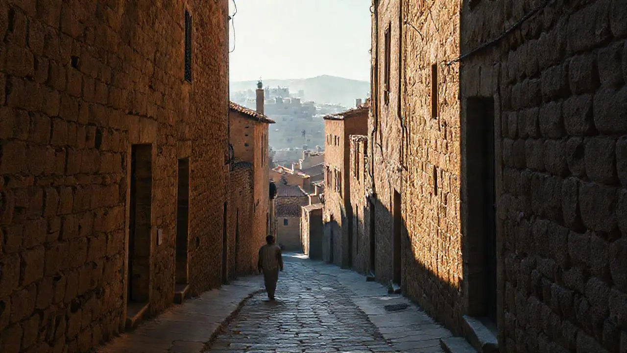 Una escena antigua, serena y atemporal