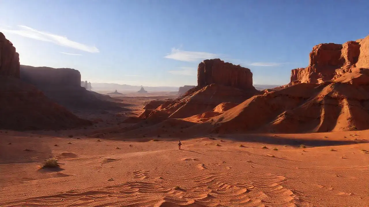 Un paisaje desértico vasto e imponente