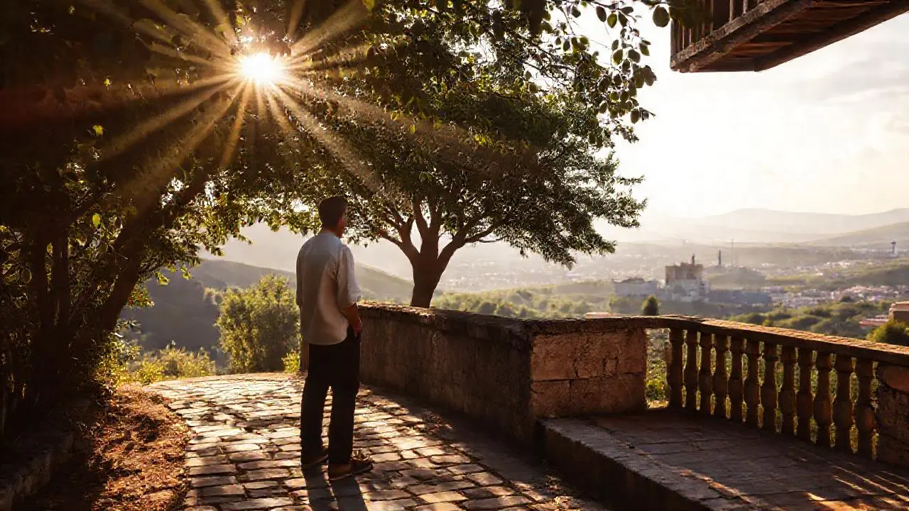 Paz serena en un paisaje brumoso