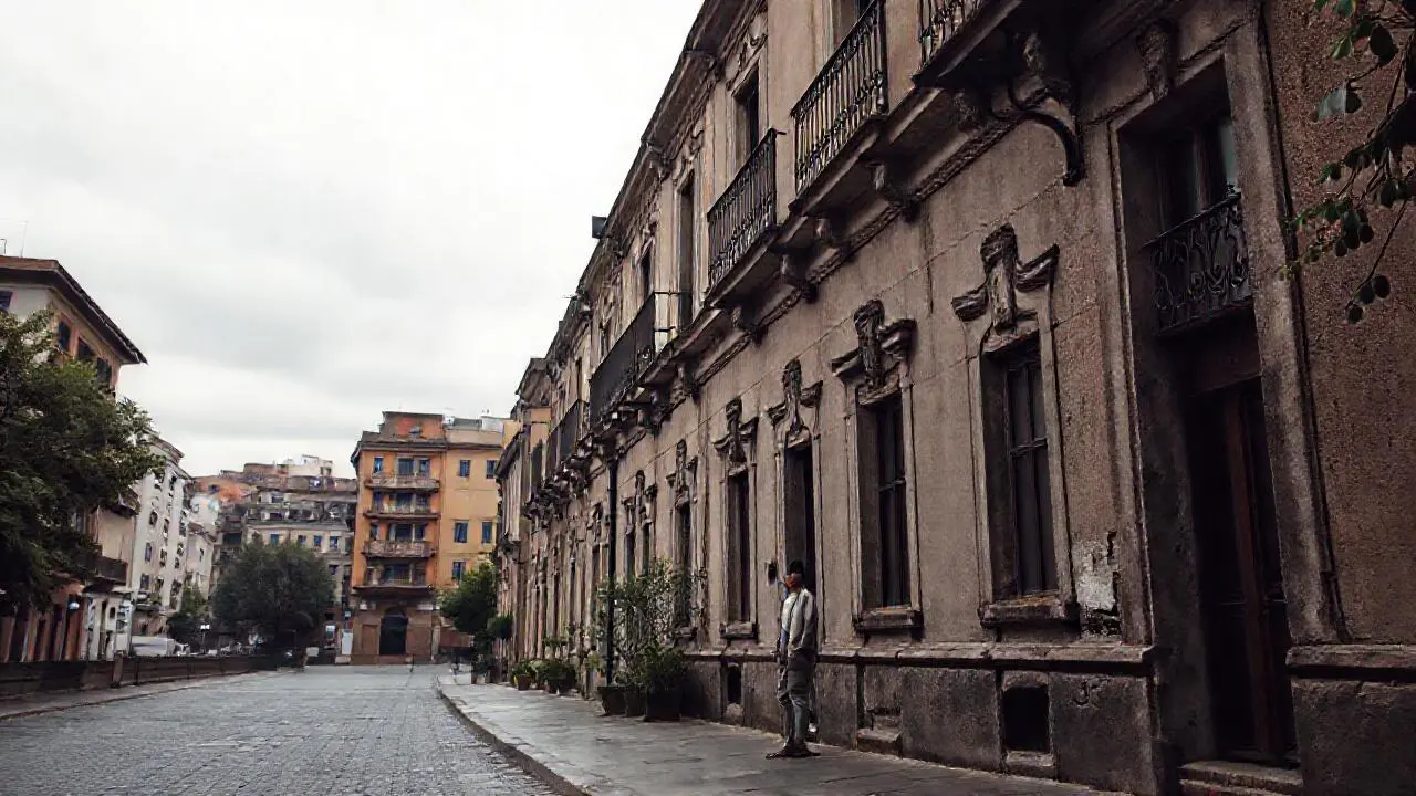 Escena urbana, suave y ligeramente melancólica