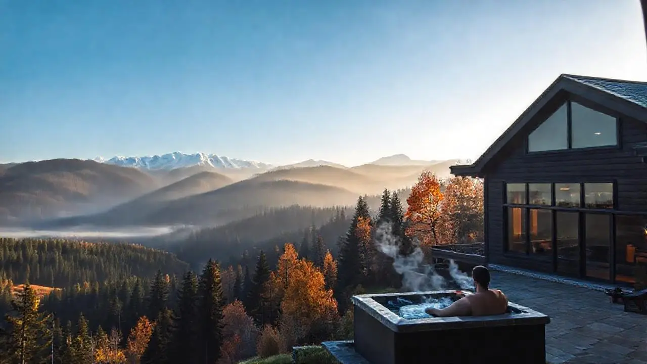 Paz serena entre montañas y hogar moderno