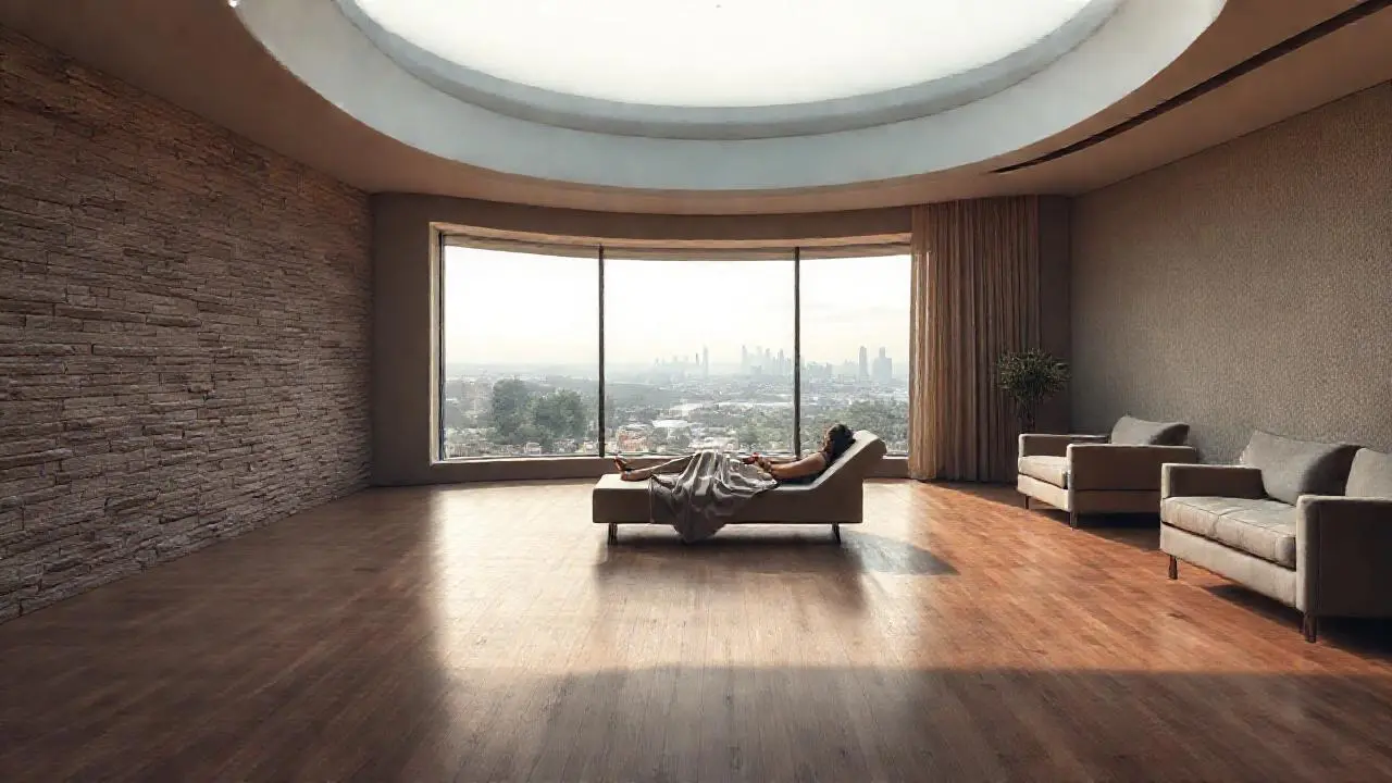 Espacio sereno, luz suave y relajante