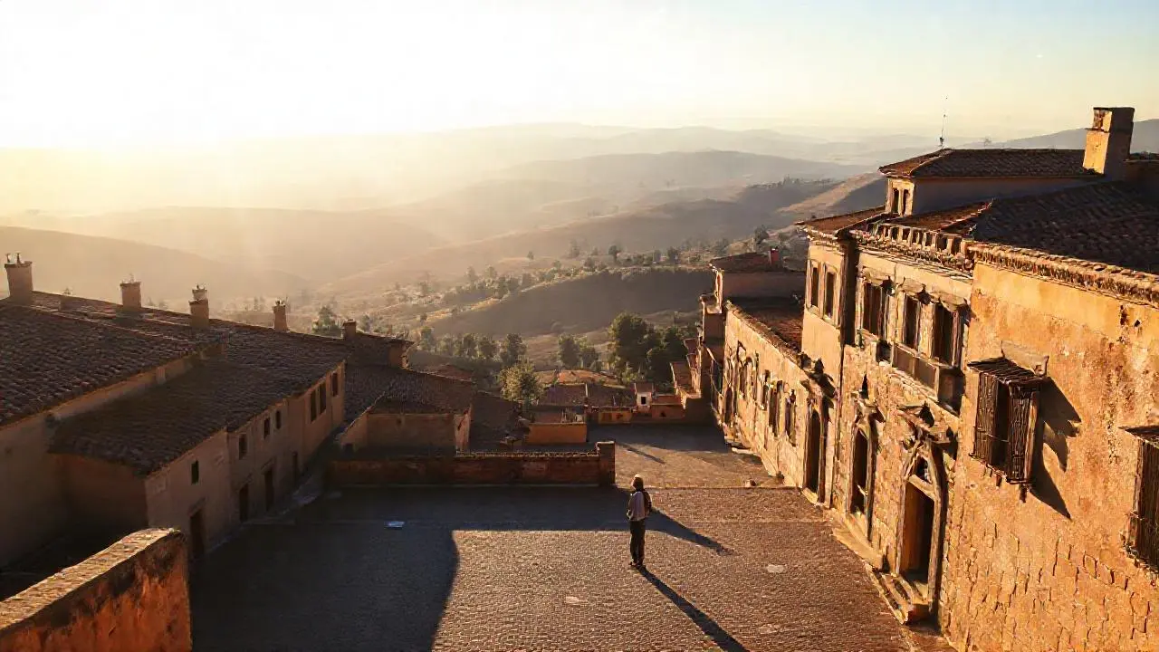 Paz rural bajo una luz suave