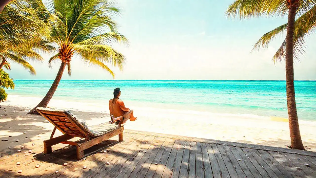 Playa tropical, paz y serenidad
