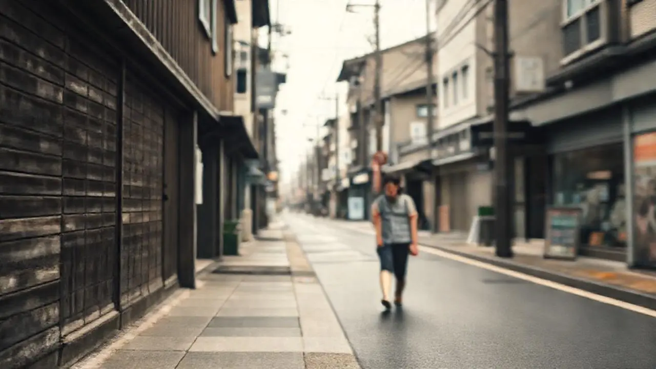 Calle tranquila, ambiente sereno y realista