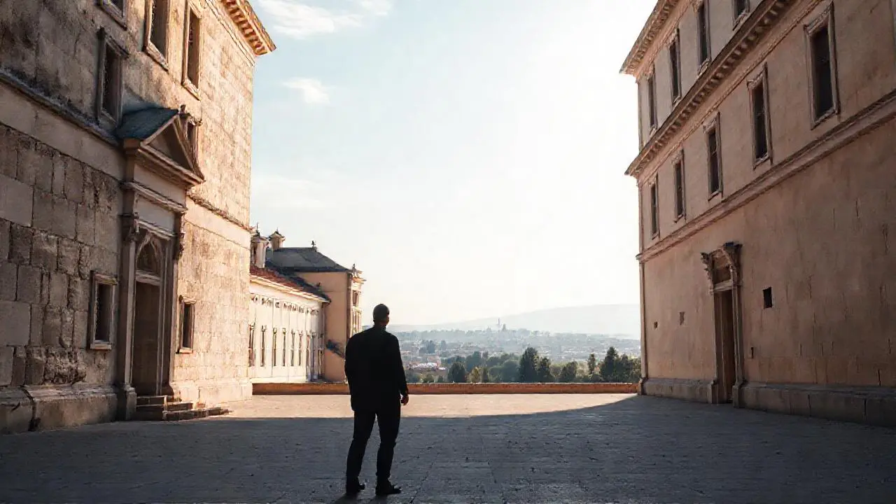 Calma urbana, luz natural y perspectiva