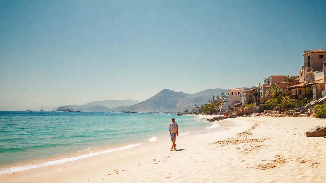 Paisaje costero sereno y soleado