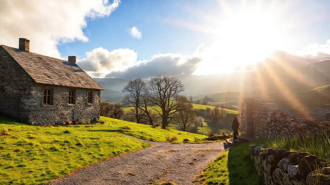 Paz y soledad en un paisaje rural