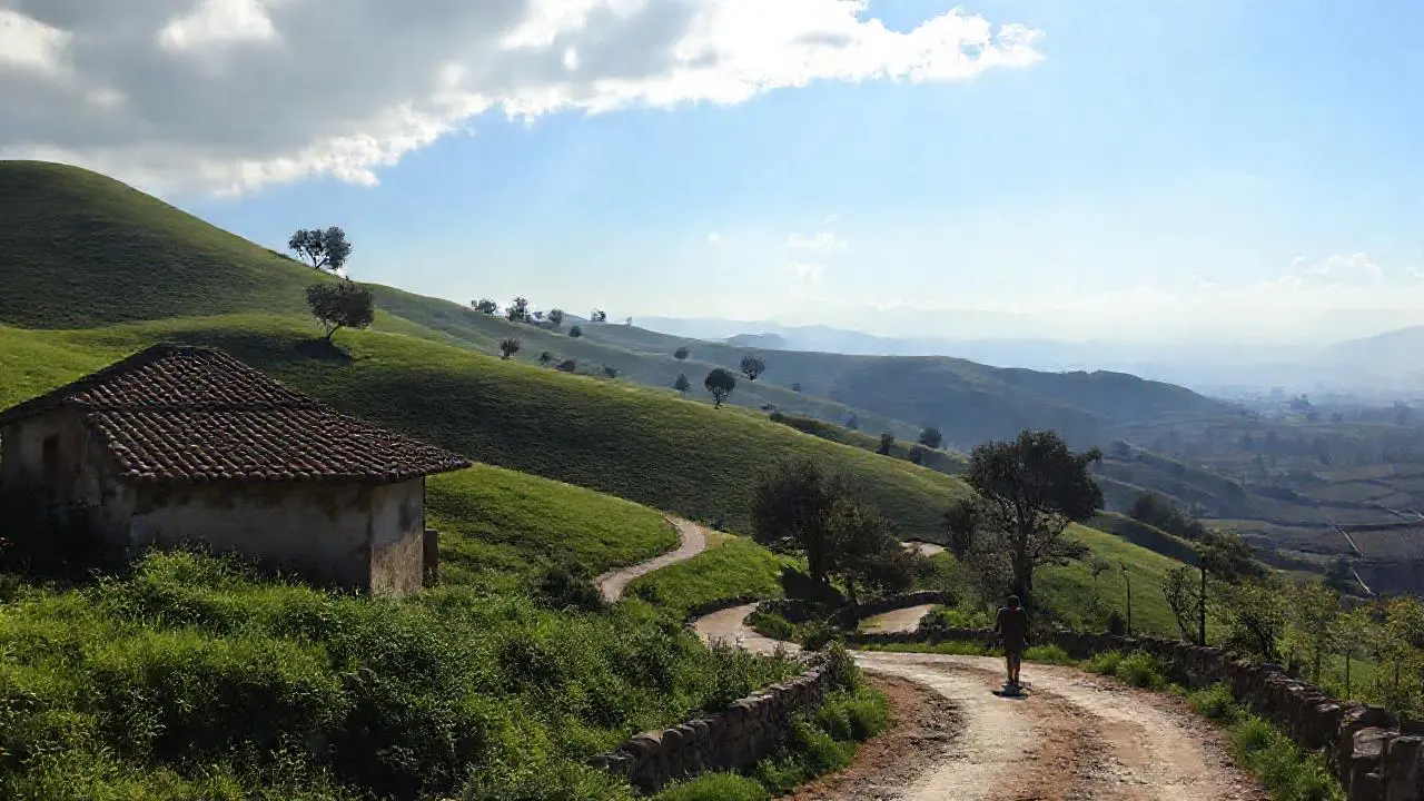 Paisaje rural, tranquilo y sereno