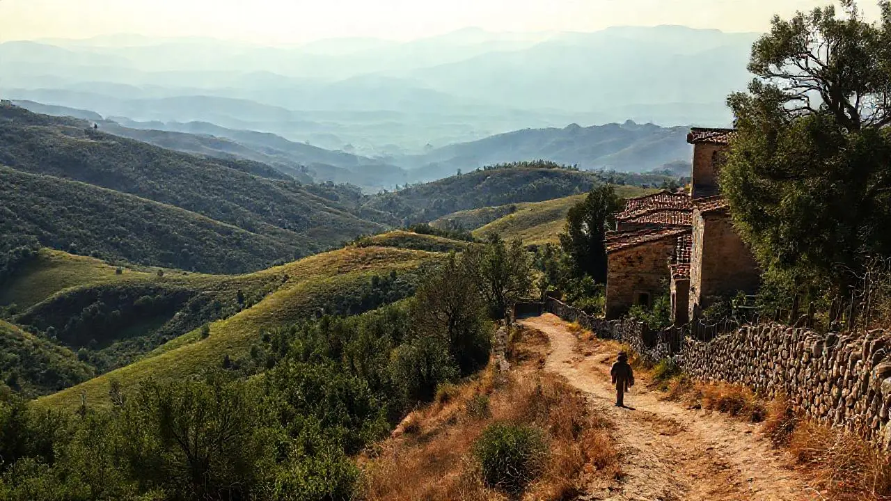 Paisaje rural, tranquilo y vasto