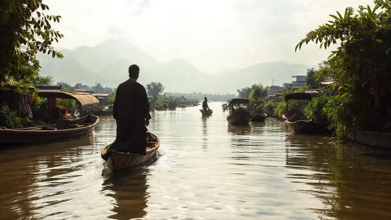 Paisaje tranquilo, soleado y natural