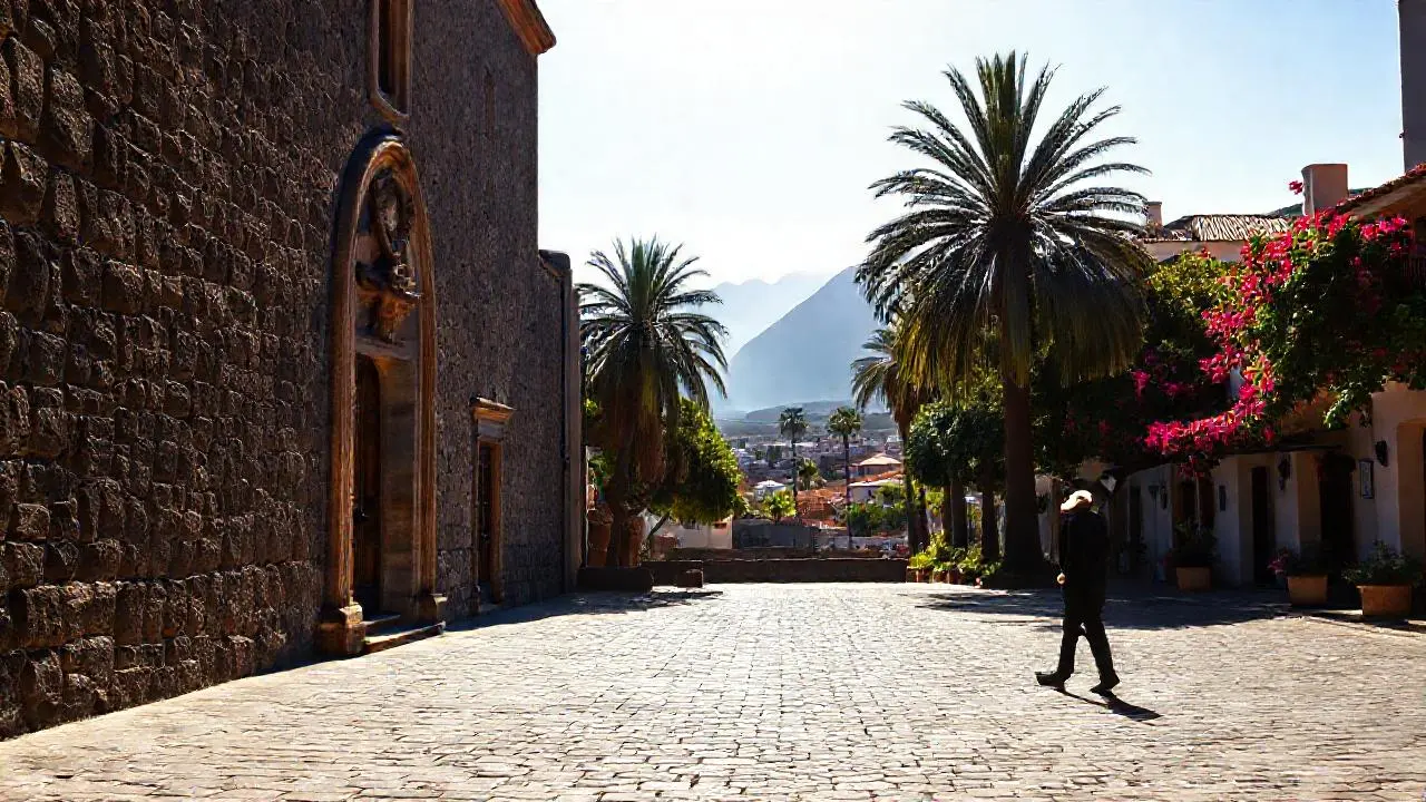 Paz soleada en arquitectura canaria tradicional