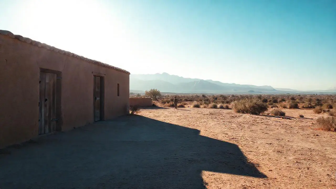 Paz rural en un paisaje adobe