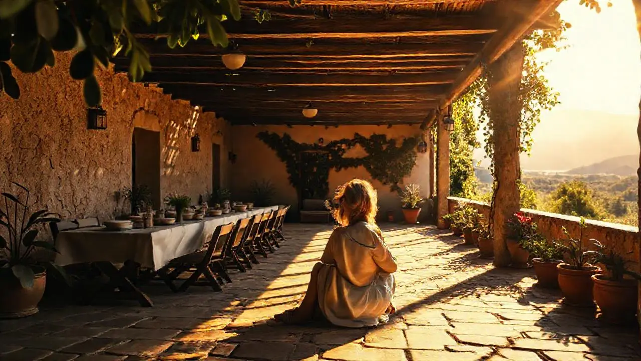 Tranquila escena de verano y serenidad